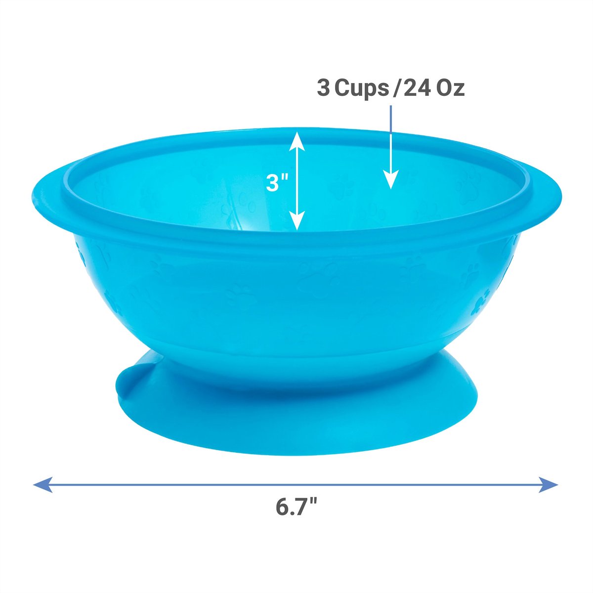 Frisco Plastic Suction Bowl， Blue