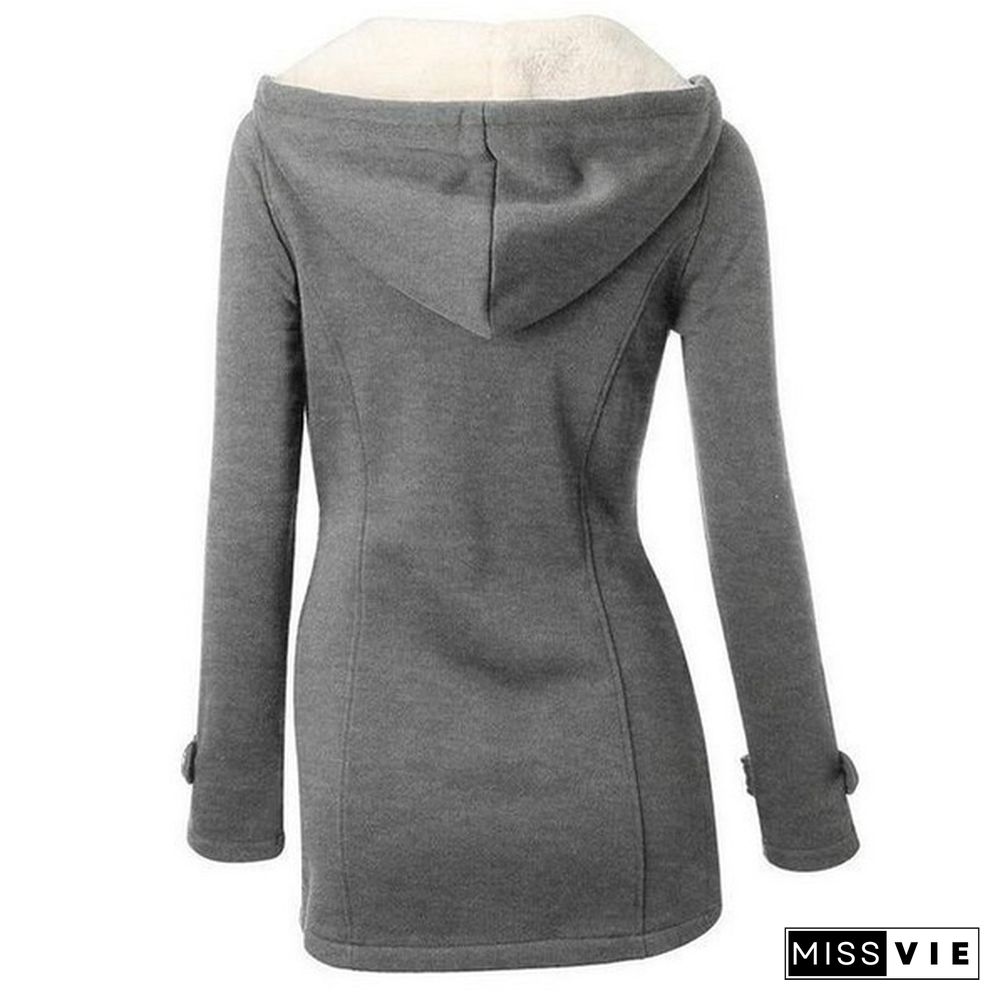 HOT Winter Women's Fashion Claw Clasp Wool Blended Classic Pea Warm Coat Jacket Plus Size XS-6XL