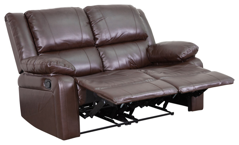 Leather Recline Loveseat   Contemporary   Loveseats   by Homesquare  Houzz