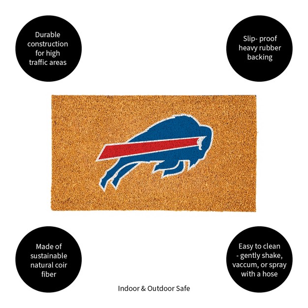 Evergreennflbuffalo Bills Logo Natural Coir 28 X 16 Inches Indoor Outdoor Doormat