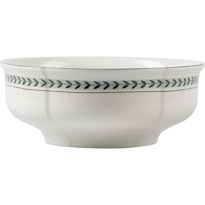 Villeroy and Boch French Garden Green Lines Round Vegetable Bowl