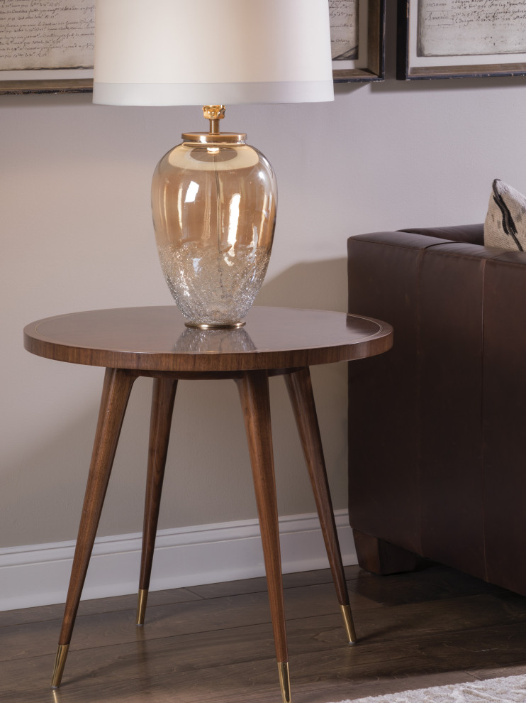 Marlowe Round End Table   Midcentury   Side Tables And End Tables   by HedgeApple  Houzz