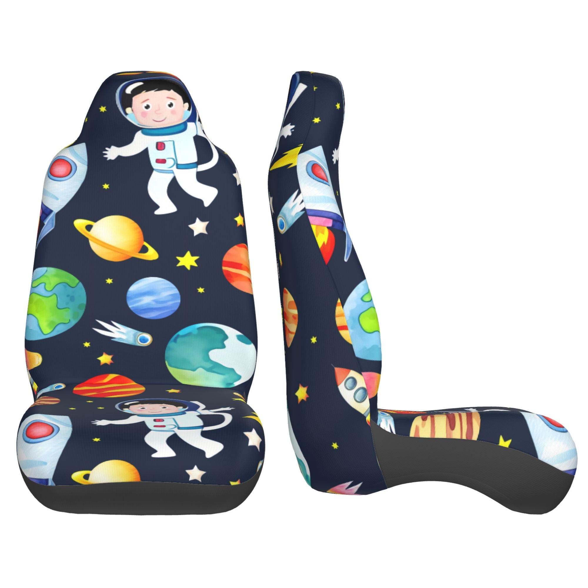 ZICANCN Car Seat Cover Space Tourism Car Front Seat Covers Protectors ， Automotive Seat Covers for Cars Trucks Suv