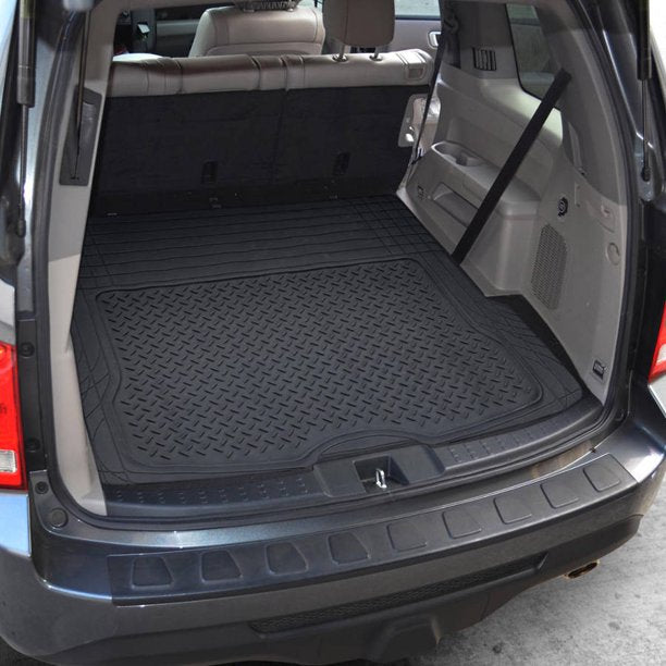 BDK Car Floor Rubber Mats with Cargo Trunk Floor Mats， All Weather Trimmable Liner， 3 Colors