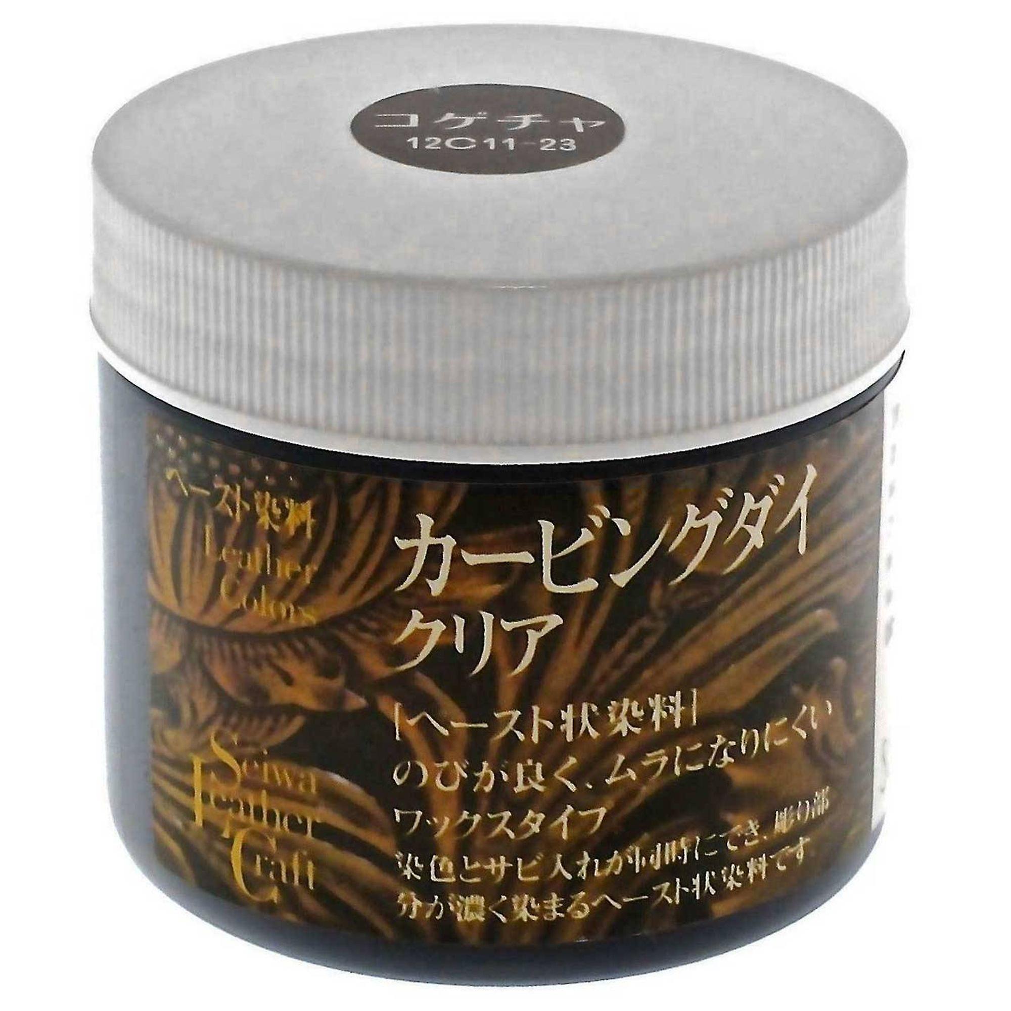 Seiwa Japanese Leathercraft Dyeing 80g No.6 Dark Brown Alcohol Based Antique Oil Leather Carving and Tooling Dye Gel Stain， for Leatherworking