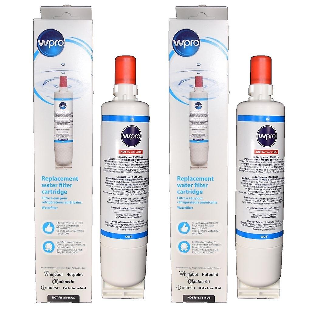 2 x Fridge Freezer Water Filter USC009/1 By WPRO Fits Bauknecht