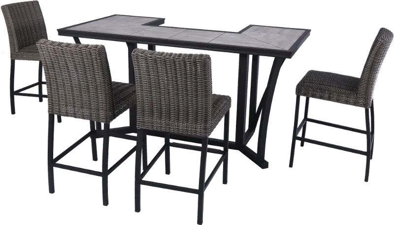 Havana 5 Piece Patio Bar Dining Set