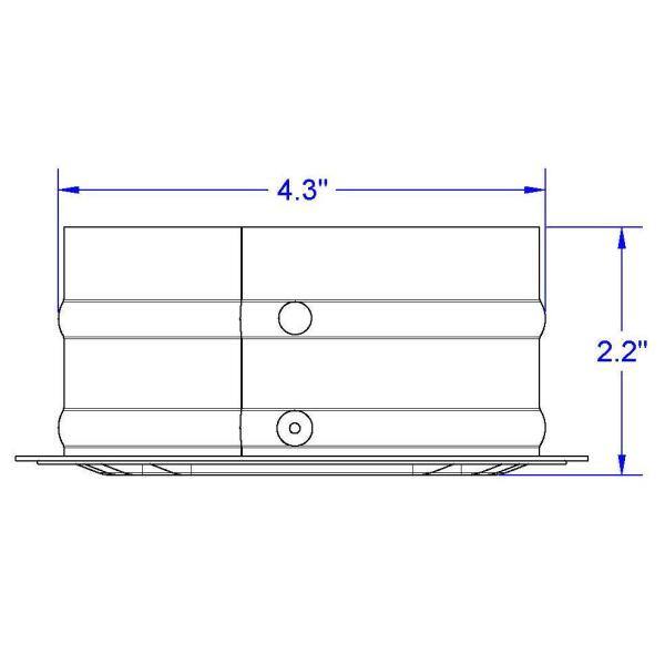 Active Ventilation 4 in. Aluminum Bathroom Soffit Vent White BSV-4-WT