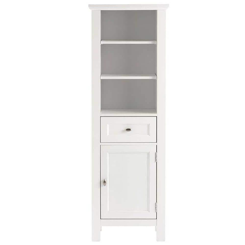 Home Decorators Collection Austell 20 in W x 60 in H x 14 in D Bathroom Linen Storage Cabinet in White