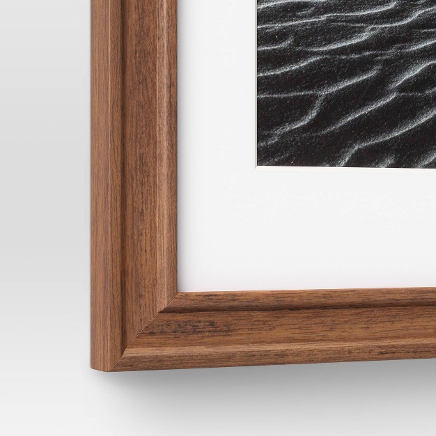 Wood Matted Wall Frame Midtone Woodgrain