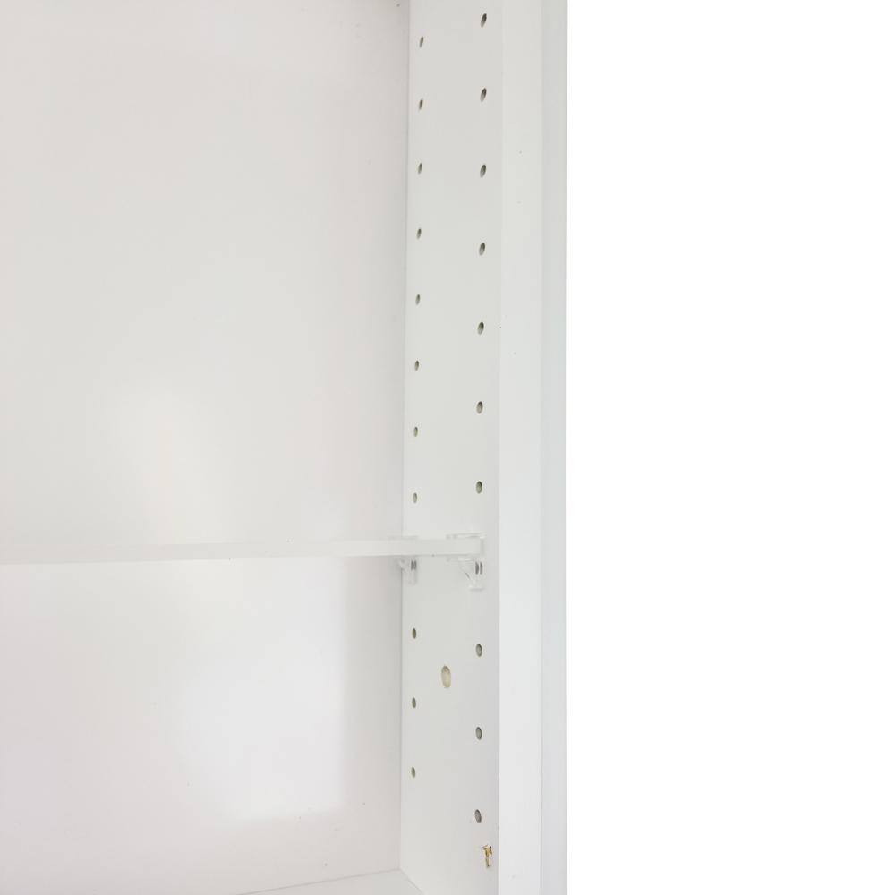 WG Wood Products 15.5 in. W x 59 in. H 3.5 in. D Dogwood Inset Panel White Enamel Recessed Medicine Cabinet without Mirror DOG-256-WHITE