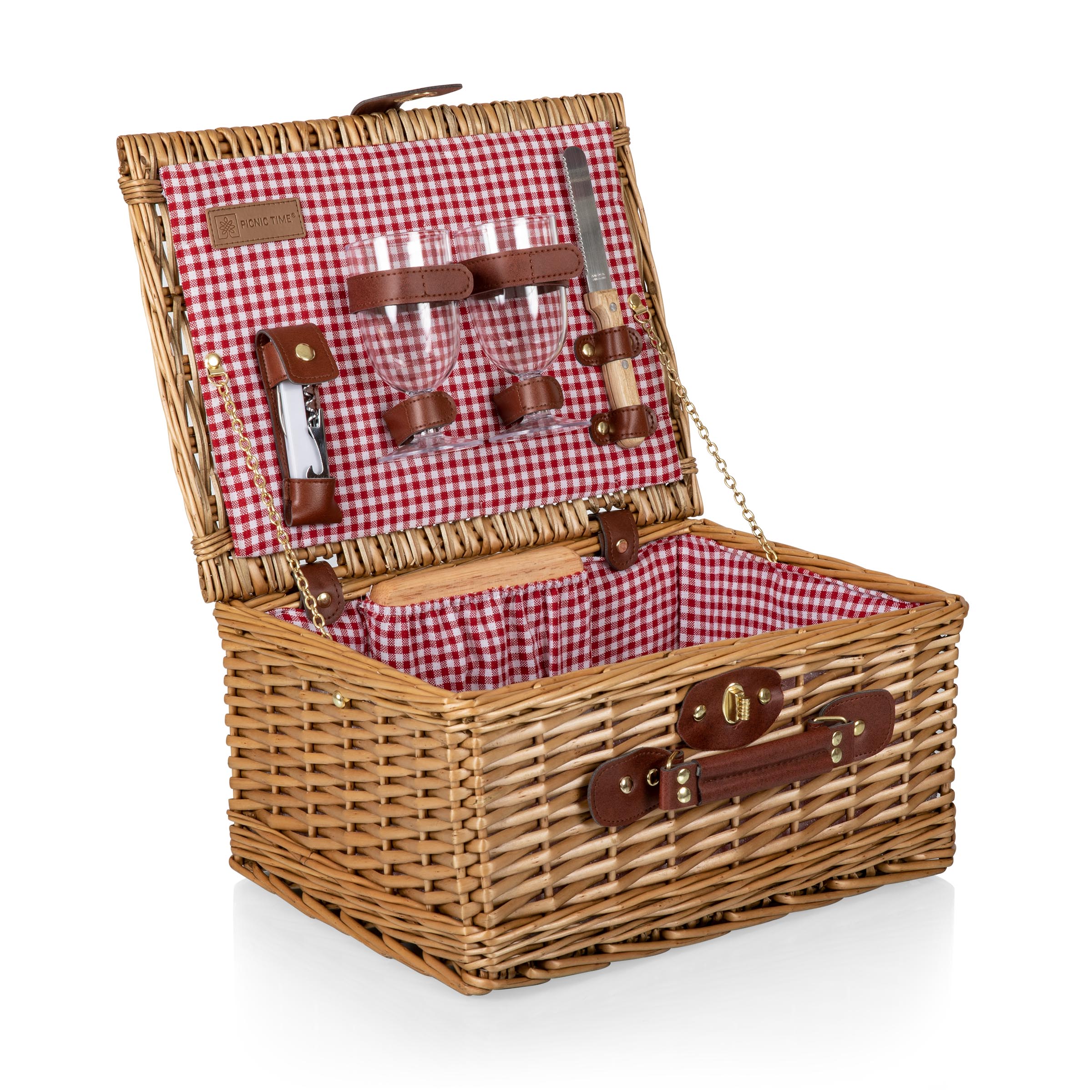 PICNIC TIME Classic Wine and Cheese Picnic Basket