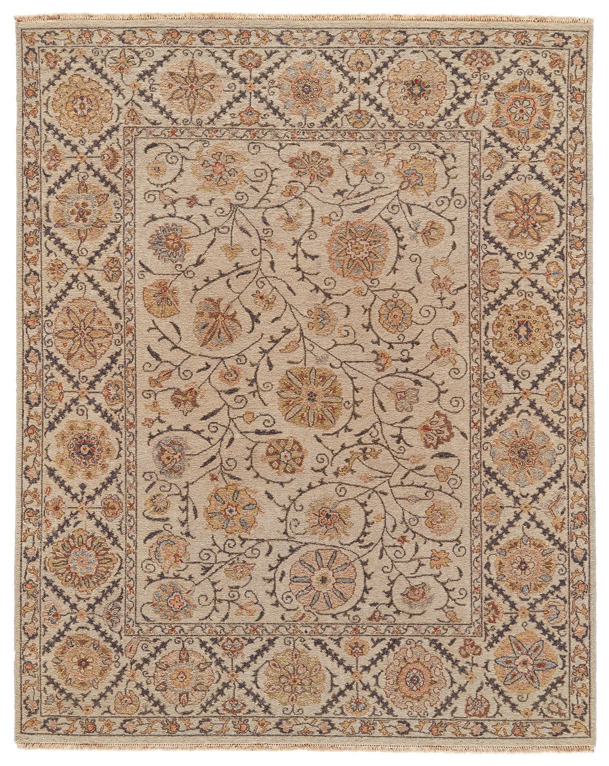 Sulli Hand Knotted Tan Rug by BD Fine