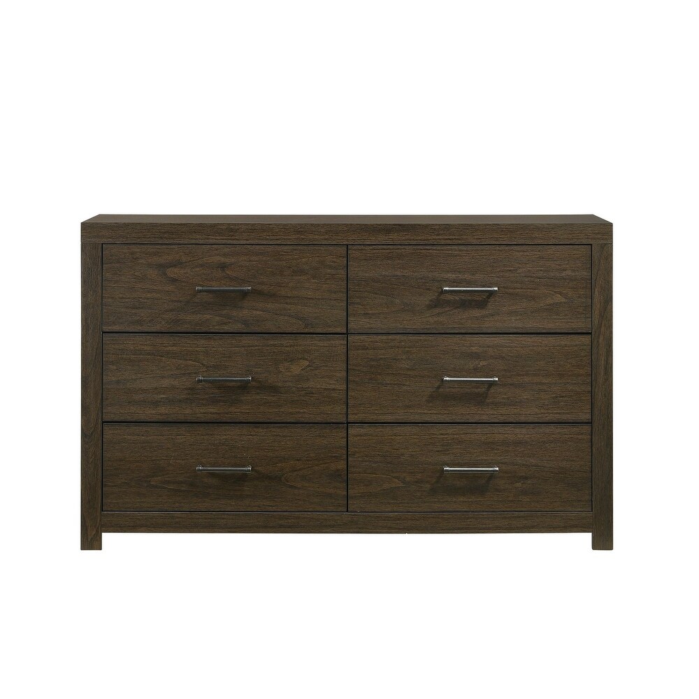 Picket House Furnishings Hendrix 6 Drawer Dresser in Walnut