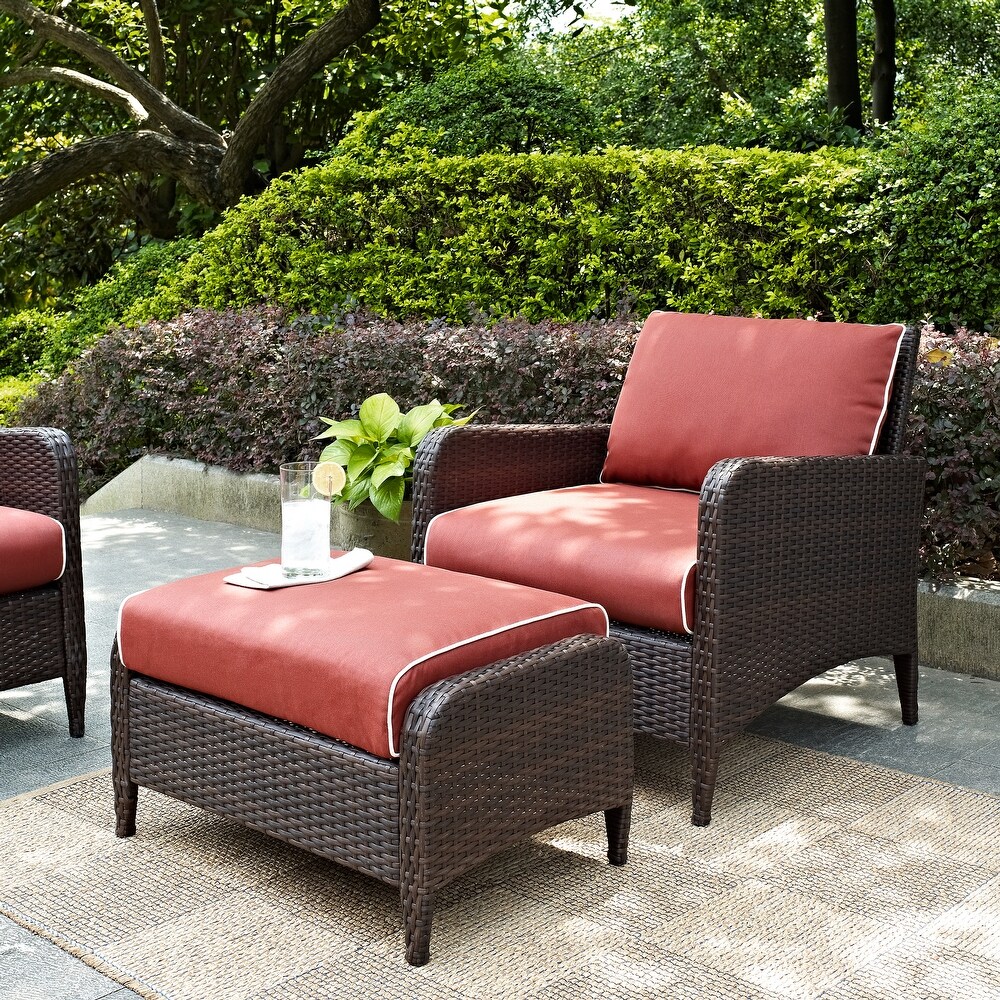 Kiawah 2Pc Outdoor Wicker Chair Set   55\