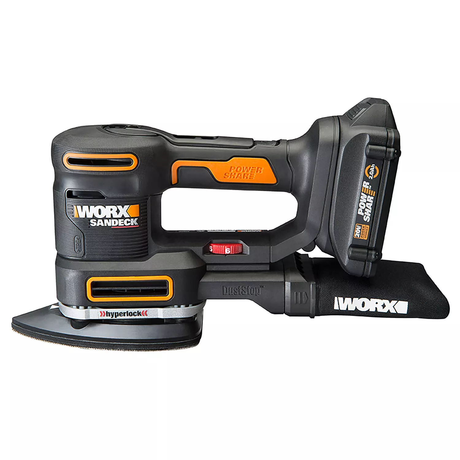 Worx 20V Power Share Cordless Sandeck 5-in-1 Multi-Sander 2