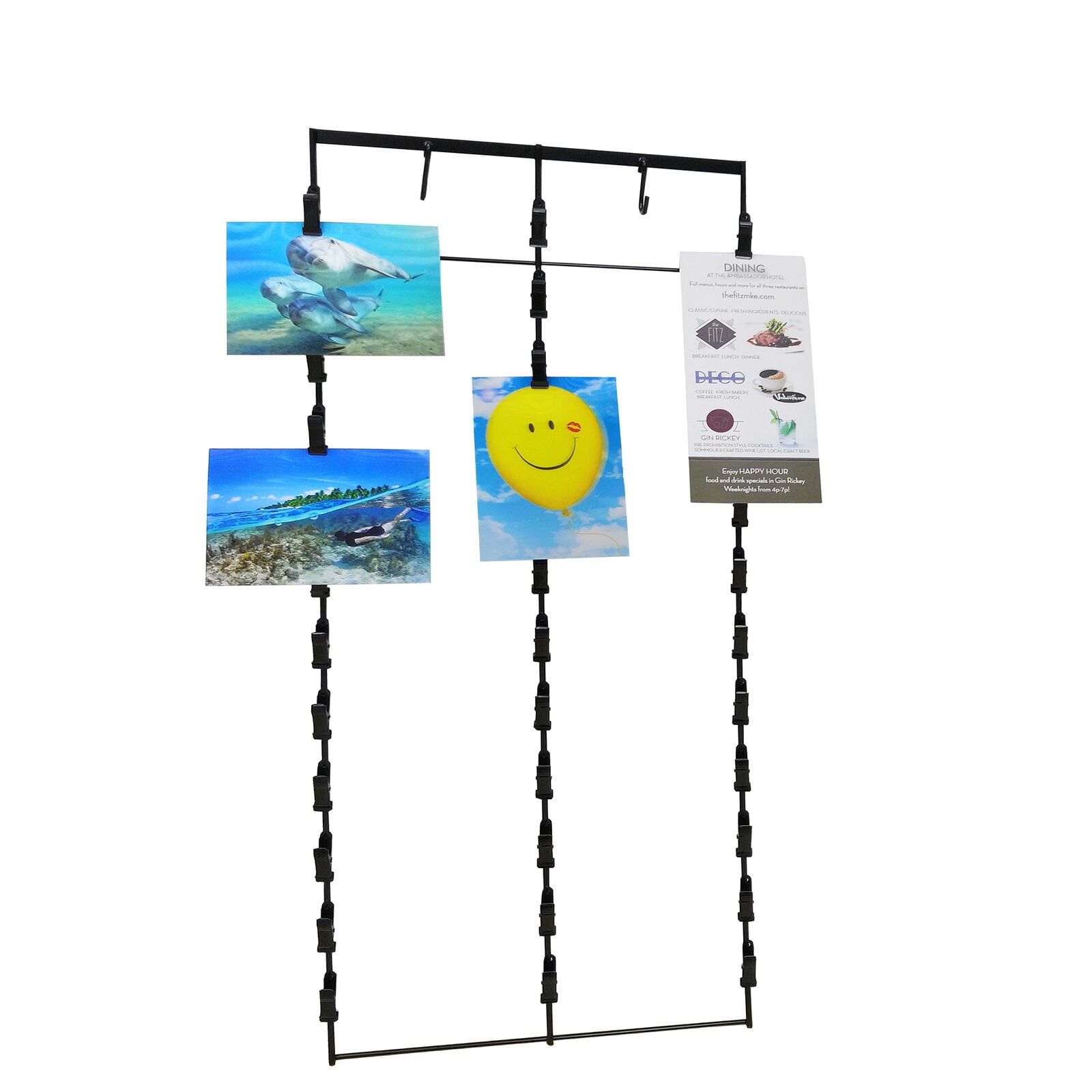 FixtureDisplays® Wall Mount Potato Chips Clip Hangers End Cap S Hook Potato Chips Strip Rack Grab a Bag of Chips Rack 30X12