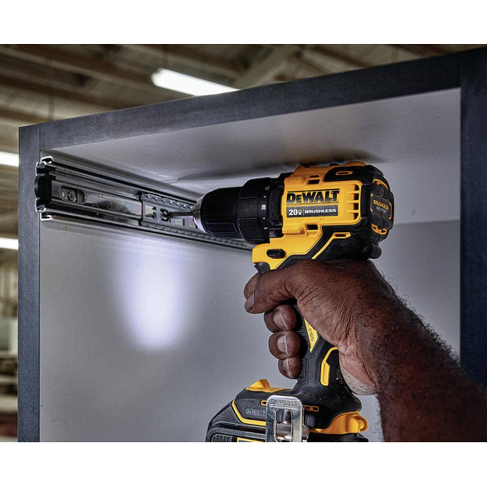 DW ATOMIC 20V MAX Cordless Brushless 12 in. DrillDriver Kit Reciprocating Saw (1) 4.0Ah Battery and Tough System HDCOMKITQ220369