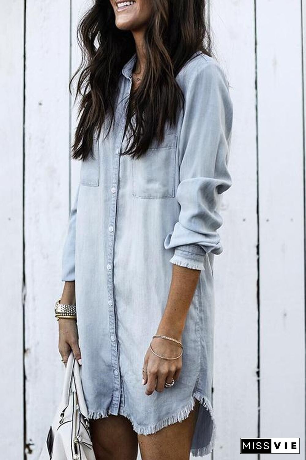 Denim Shirt Dress Overcoat