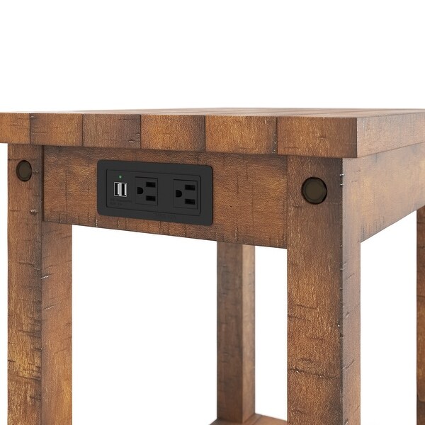 Billie Plug-In End Table With Storage