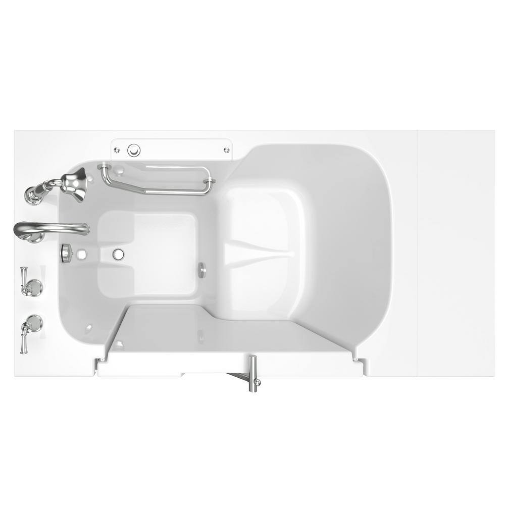 American Standard Gelcoat Value Series 52 in. x 32 in. Walk-In Soaking Bathtub with Left Hand Drain and Outward Opening Door in White 3252OD.709.SLW-PC