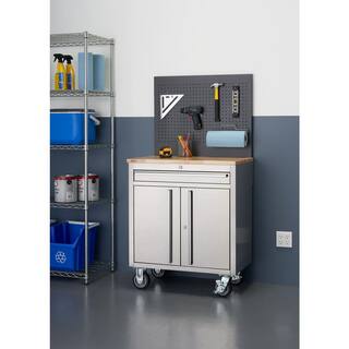 TRINITY Basics 31 in. 1-Drawer Workbench with Pegboard TLS-4820