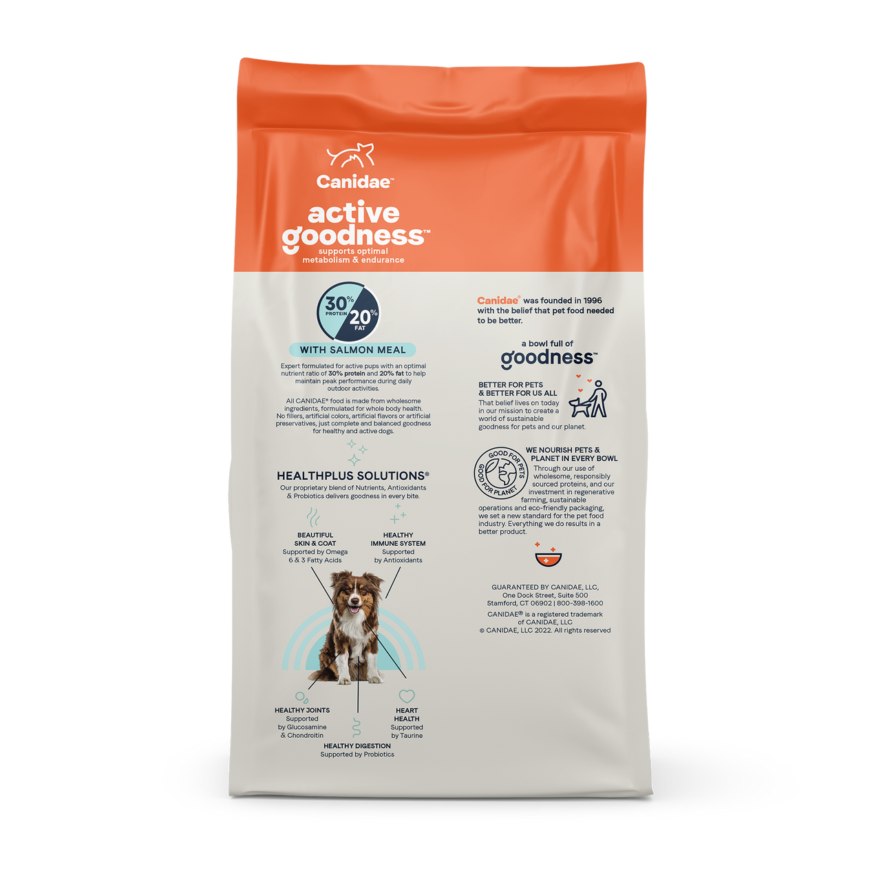 Canidae Active Goodness Salmon Meal Dry Dog Food， 30lbs