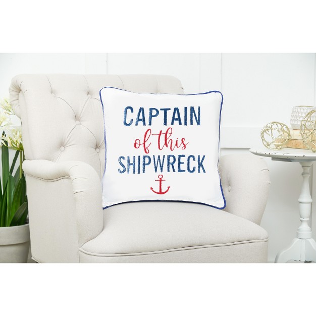 C amp f Home Captain Of Shipwreck Embroidered Throw Pillow