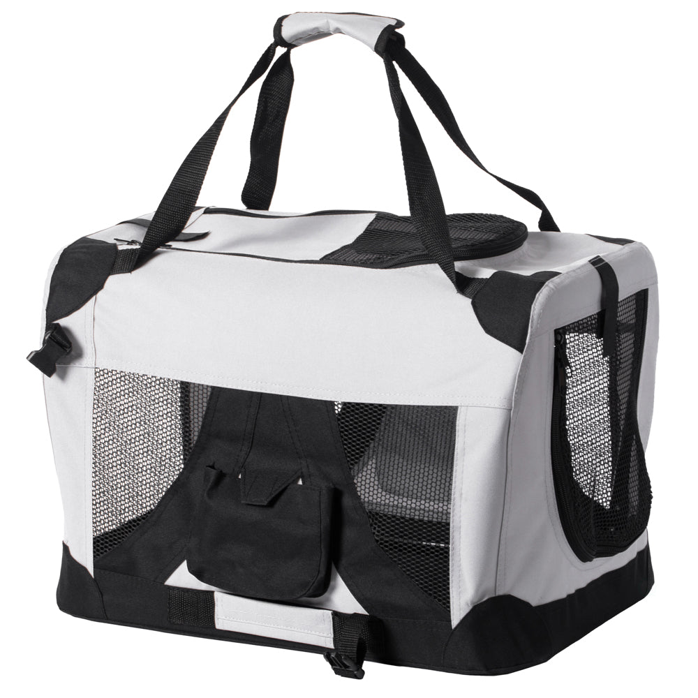 Soft-Sided Mesh Foldable Pet Travel Carrier， Airline Approved Pet Bag for Dogs and Cats