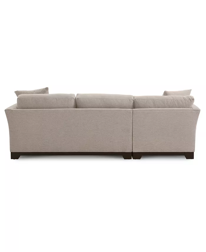 Furniture Elliot II 107 2-Pc. Fabric Chaise Sectional Apartment Sofa