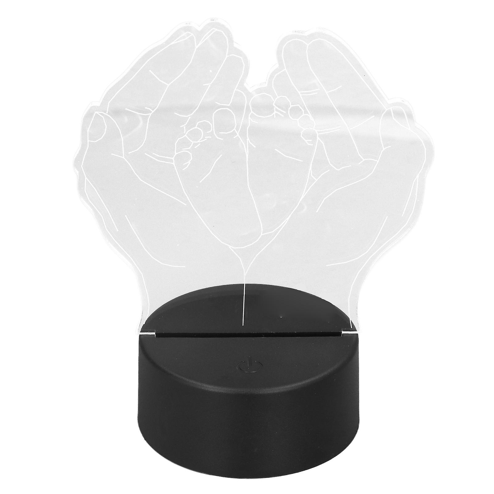 3d Night Light 7 Colors Touch Control 3d Unique Hands Supporting Feet Design Usb Charging Battery Powered Night Lamp