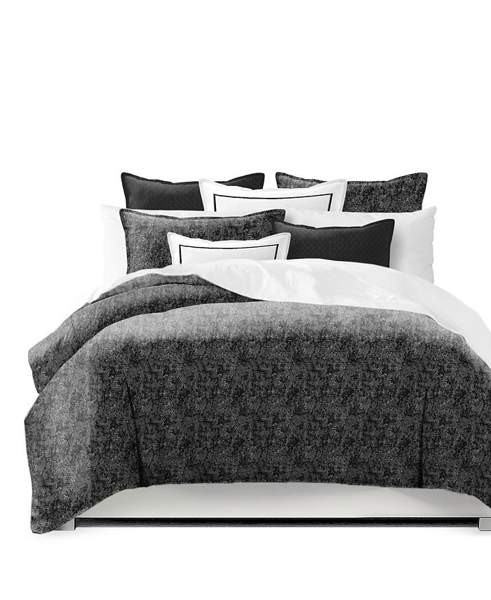 6ix Tailors Fine Linens Langston Onyx Twin Comforter and 1 Sham Set， Plus 1 Bonus Cushion