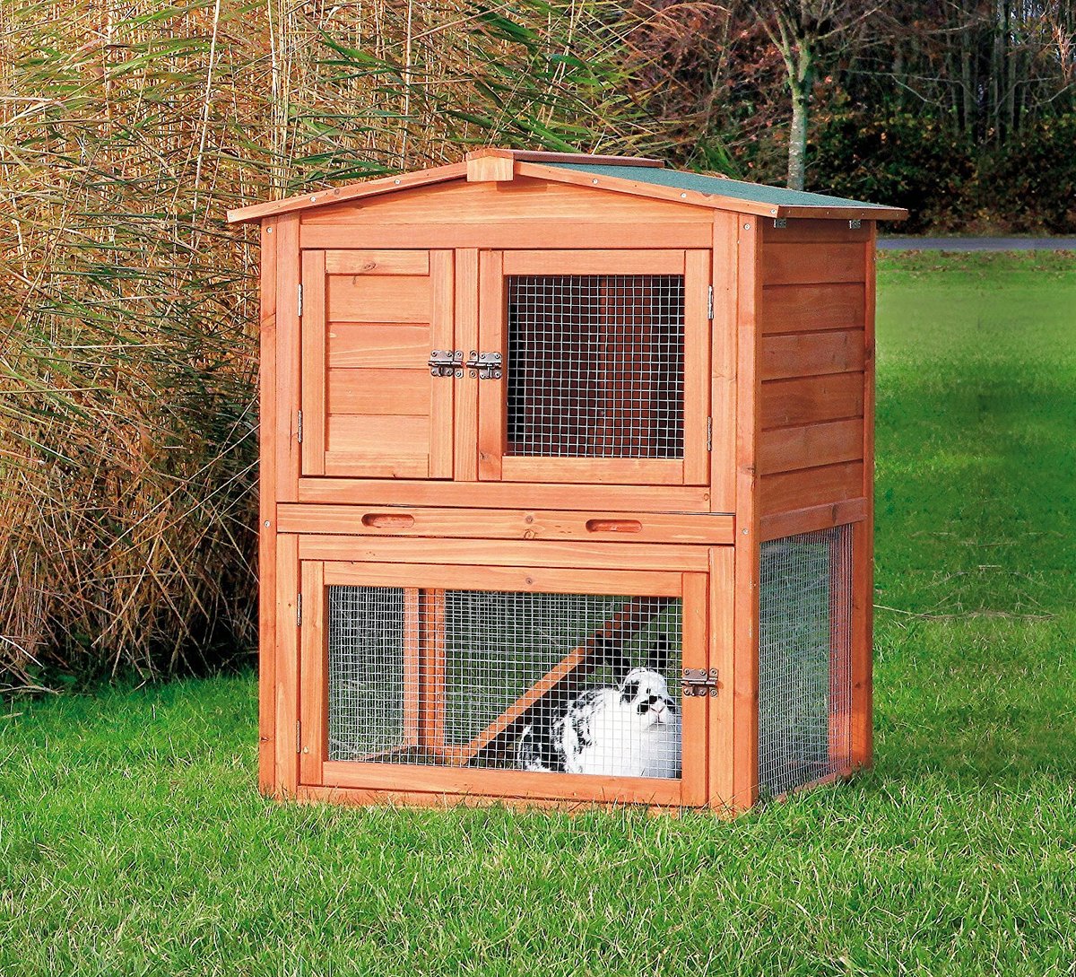 TRIXIE Rabbit Hutch with Peaked Roof