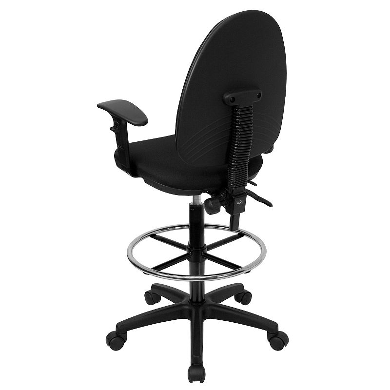 Flash Furniture Lenora Mid-Back Adjustable Ergonomic Drafting Desk Chair