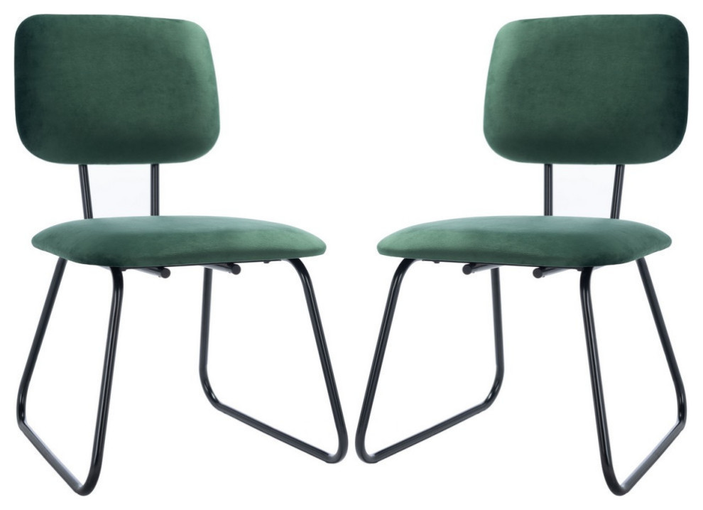 Hallie Side Chair  Malachite Green Velvet  Set of 2   Contemporary   Dining Chairs   by Rustic Home Furniture Deco  Houzz