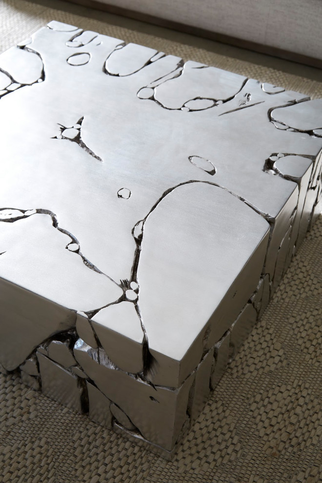 Chunk Square Silver Coffee Table   Contemporary   Coffee Tables   by Phillips Collection  Houzz