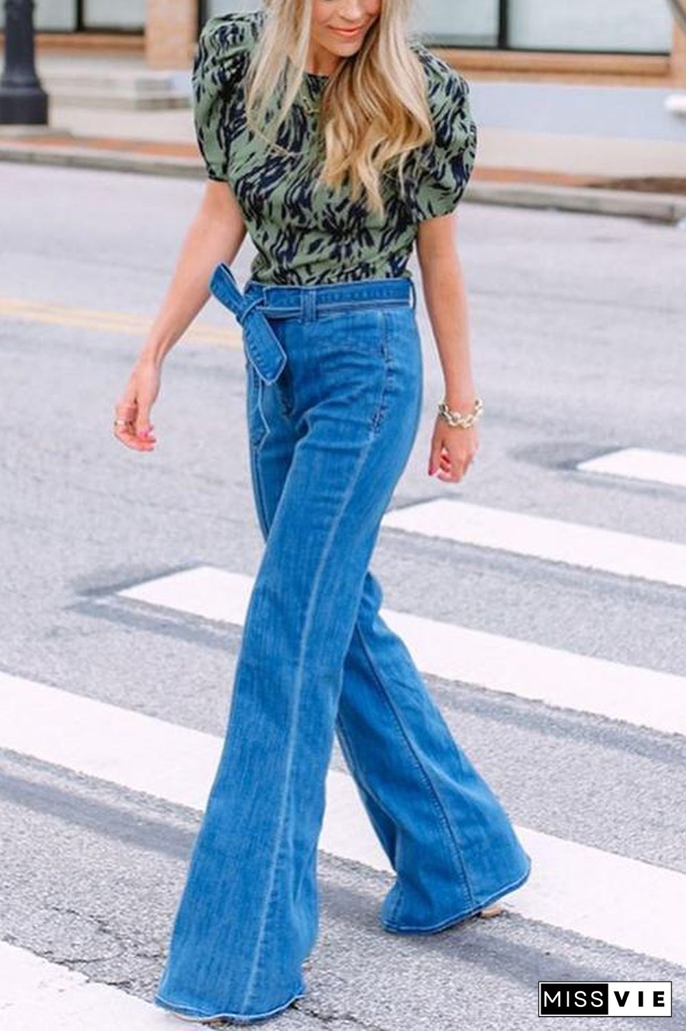 Belted Loose High Waist Jeans