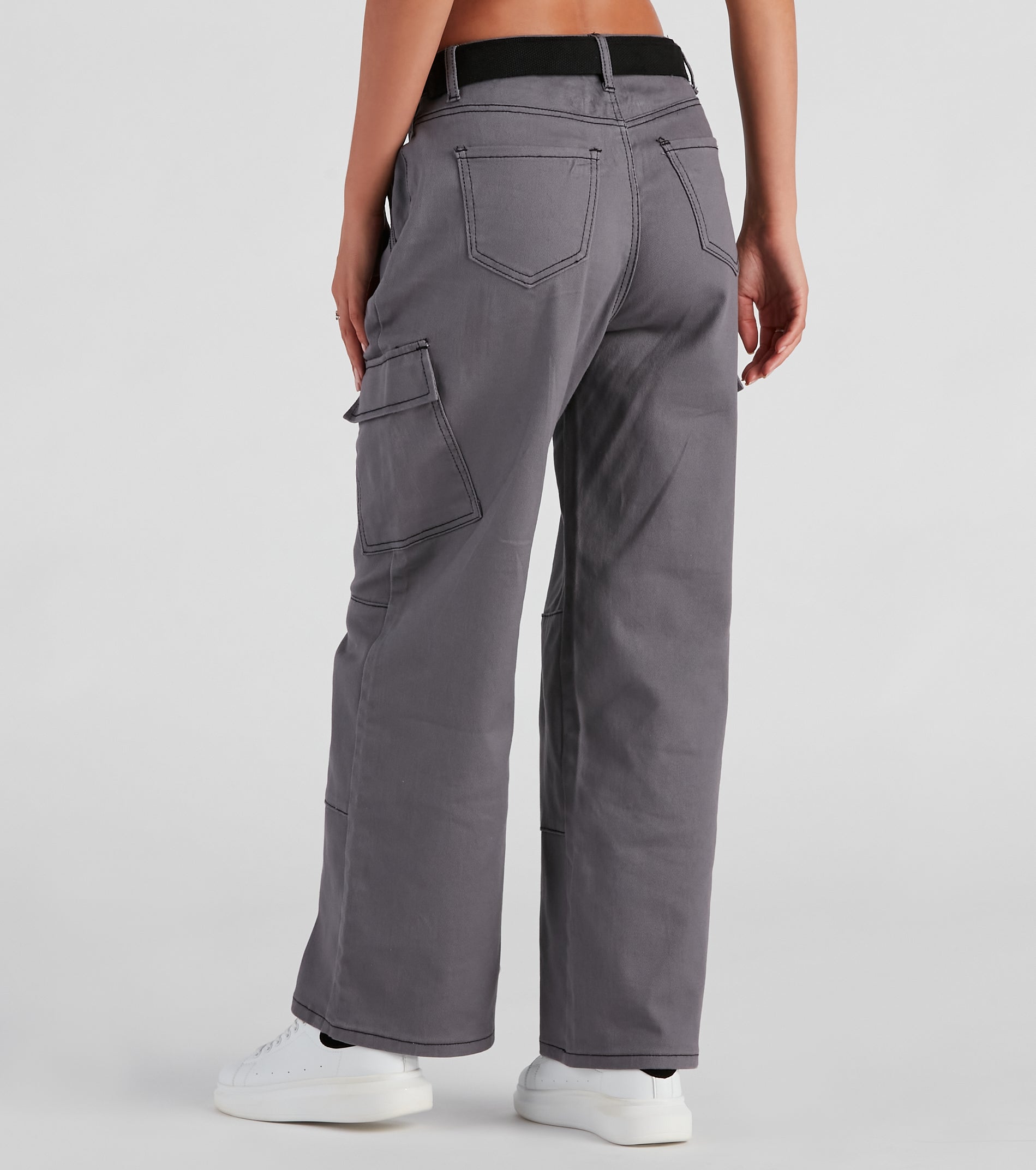 High Ranks Wide Leg Cargo Pants