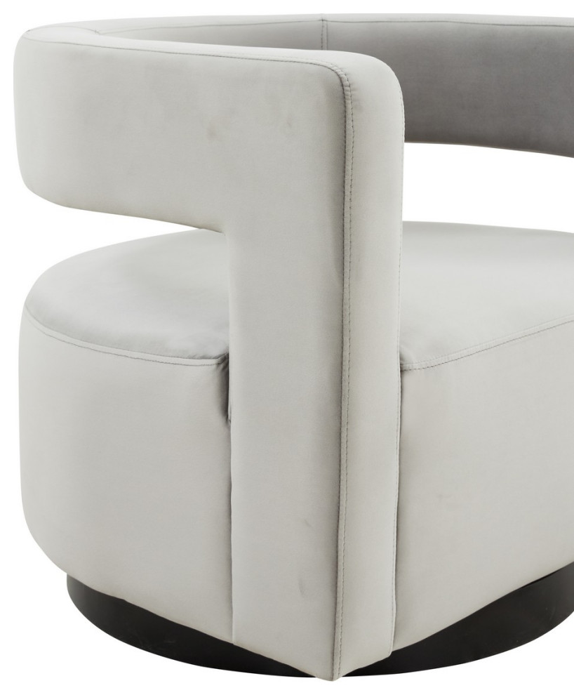 Safavieh Couture Edgar Velvet Swivel Chair   Transitional   Armchairs And Accent Chairs   by Safavieh  Houzz