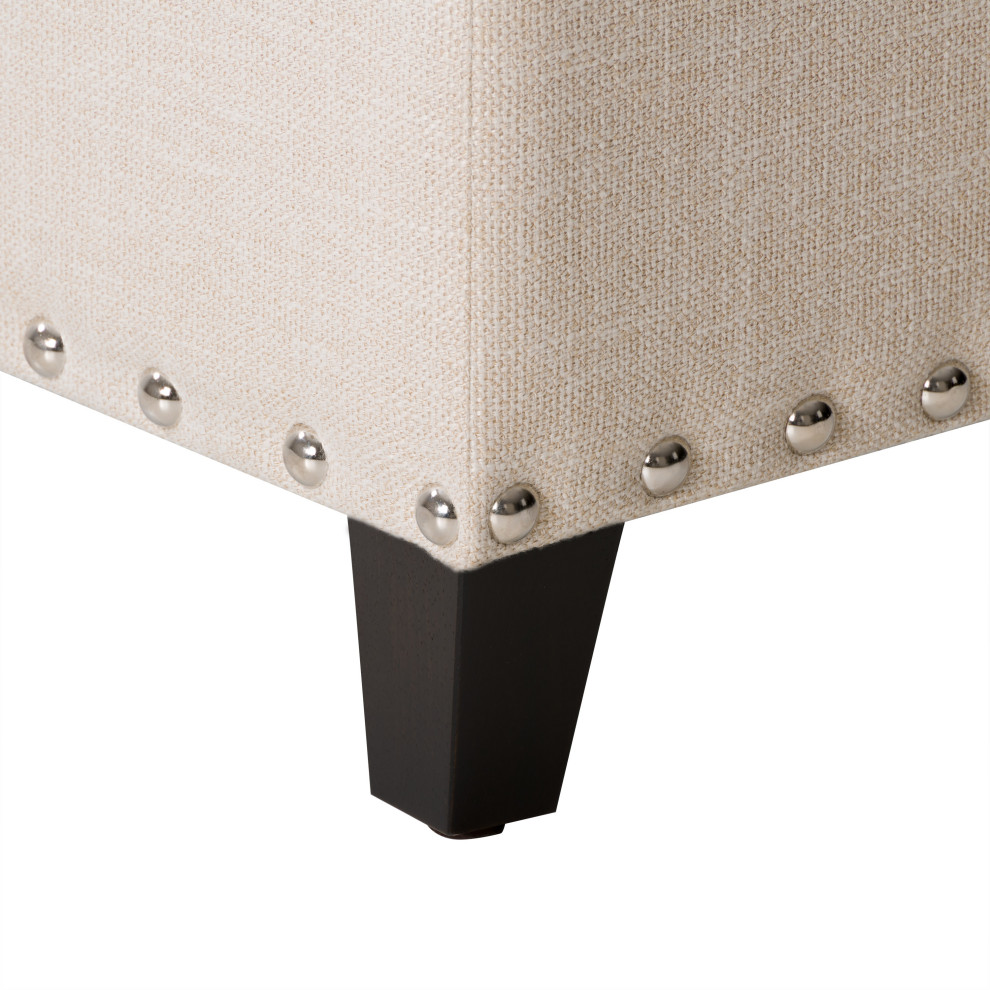 CorLiving Boston Tufted Fabric Storage Ottoman   Transitional   Footstools And Ottomans   by CorLiving Distribution LLC  Houzz