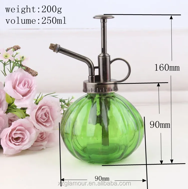 Manufacturers supply custom vintage pumpkin shape glass watering can 250ml watering gardening tools