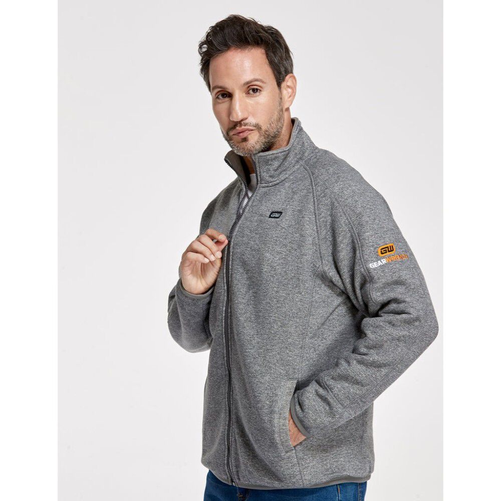 GEARWRENCH Mens Gray Heated Fleece Jacket Kit XL GMJF-02A-FG06 from GEARWRENCH