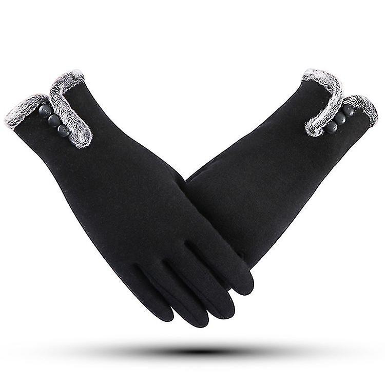 Women Touch Screen Gloves - Winter Gloves， Thermal Touchscreen Mittens Ladies Warm Windproof Gloves With Fleece Lined For Girls Outdoor Texting2setbla