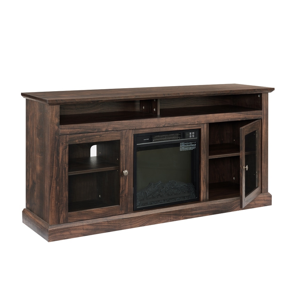 Farmhouse Fireplace TV Stand for TVs Up to 60\