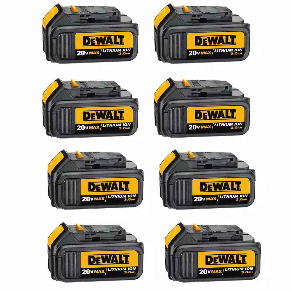 DEWALT 20-Volt MAX Premium Lithium-Ion 3.0Ah Battery Pack (8-Pack) and#8211; XDC Depot