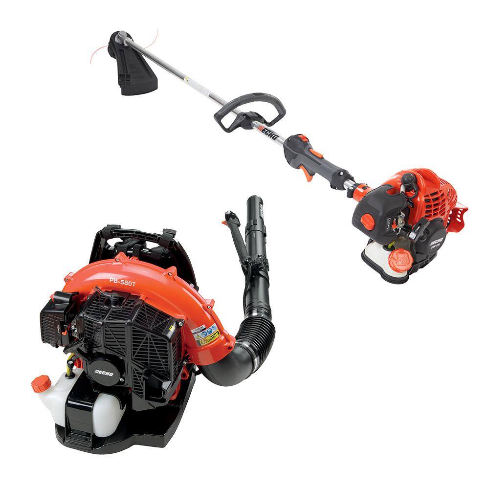 ECHO 21.2 cc 2-Cycle Gas String Trimmer and 58.2 cc 2-Cycle Backpack Leaf Blower Combo Kit (2-Tool) V-RAHBAF