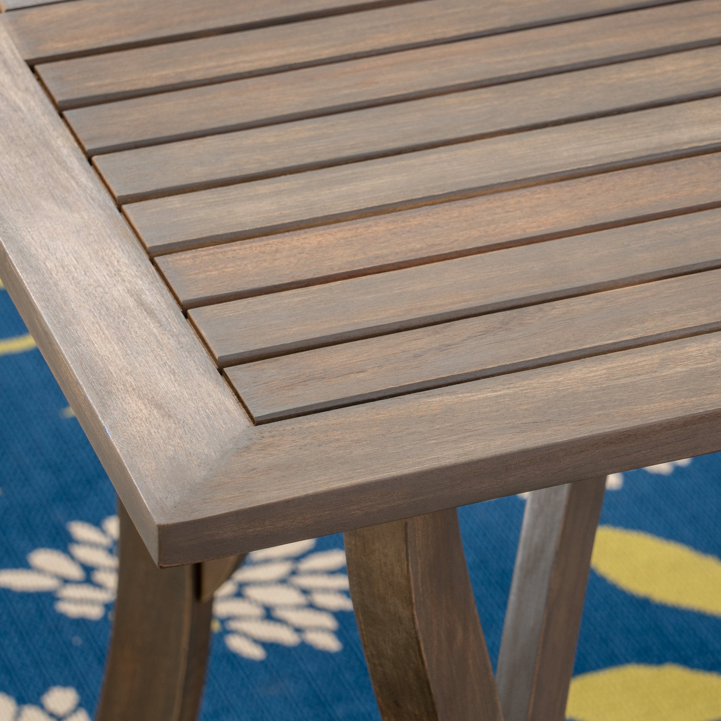 Baia Outdoor Acacia Wood Square Dining Table