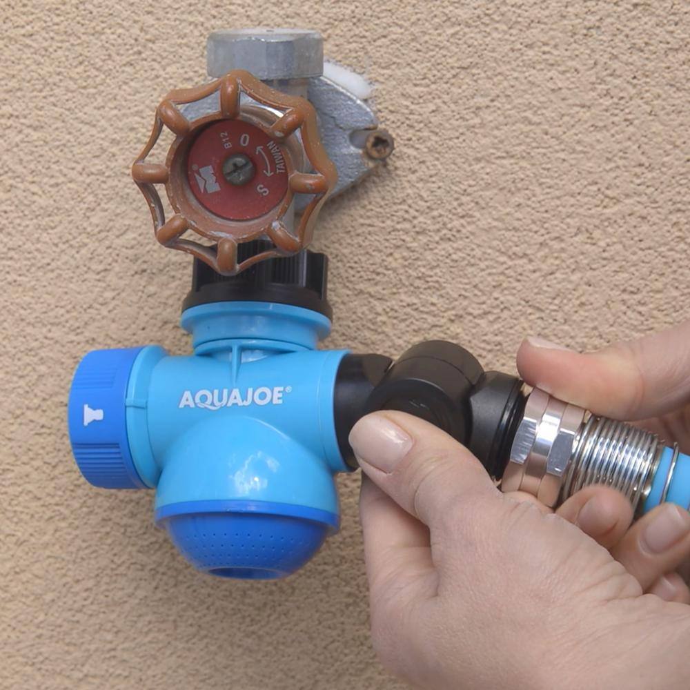 AQUA JOE Multi-Function Outdoor Faucet and Garden Hose Tap Connector SJI-MFGA1