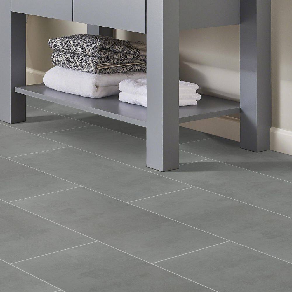 MSI Cementino Gray 11.81 in. x 23.56 in. Matte Porcelain Concrete Look Floor and Wall Tile (14 sq. ft.Case) NHDCEMGRA1224