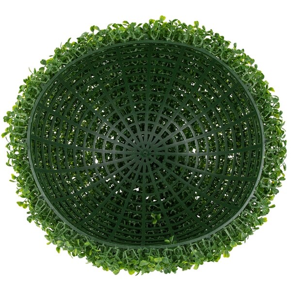 16 Two Tone Green Artificial Boxwood Topiary Ball